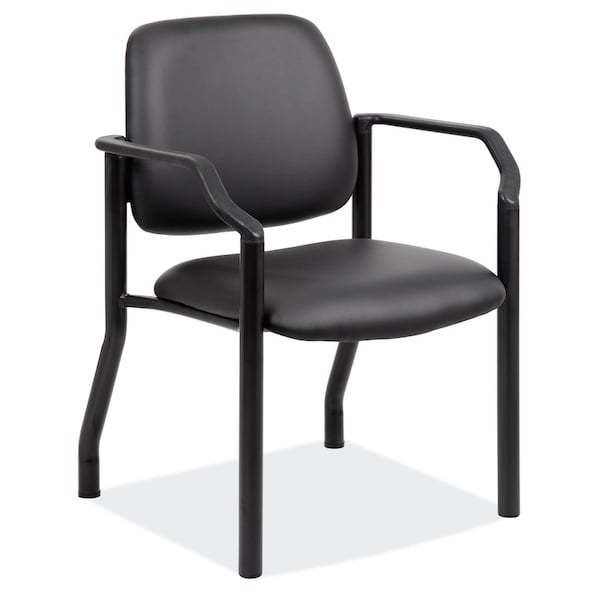 Officesource OS Big & Tall Collection Guest Chair with Arms and Black Frame 59053FPABK - main